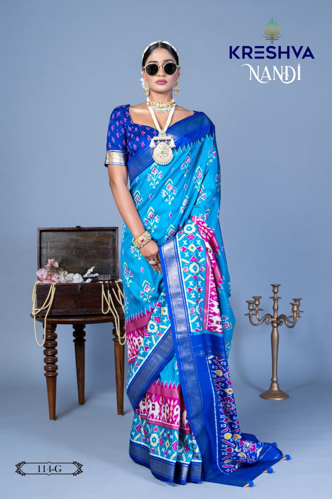 Nandi By Kreshva Pv Silk Printed Saree Wholesale Shop In Surat